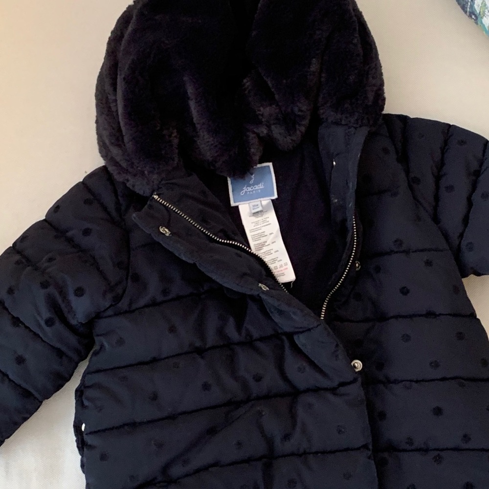 Jacadi coat size 18M in navy blue. Great condition